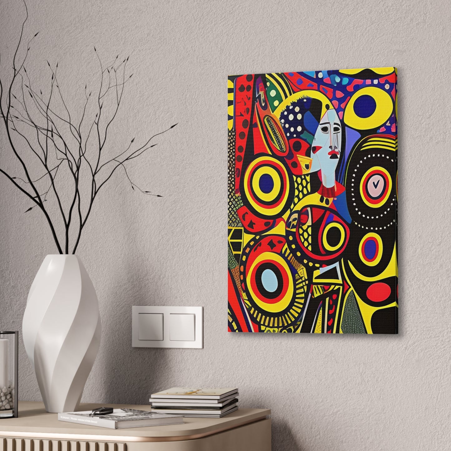 Okira Blaze Stretched Canvas Wall Art