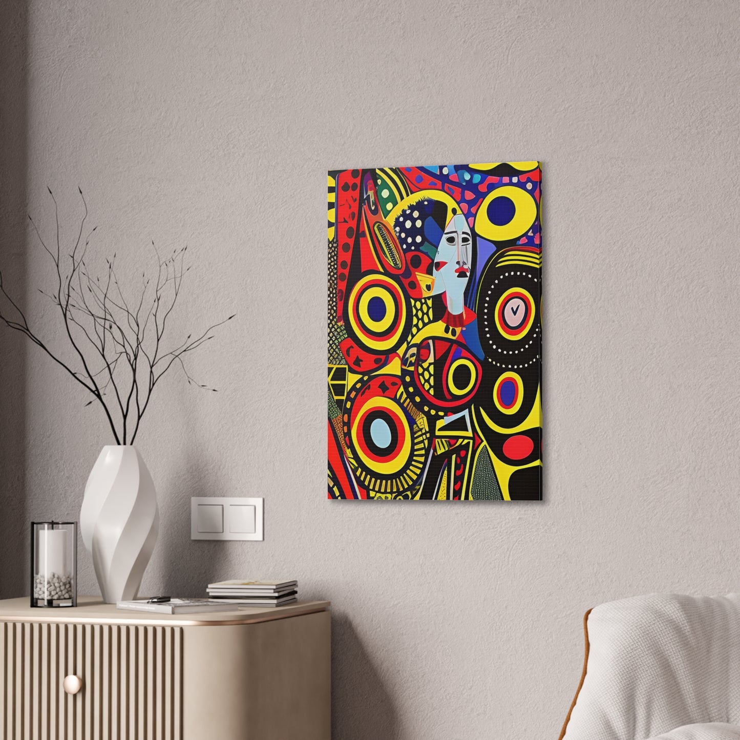 Okira Blaze Stretched Canvas Wall Art