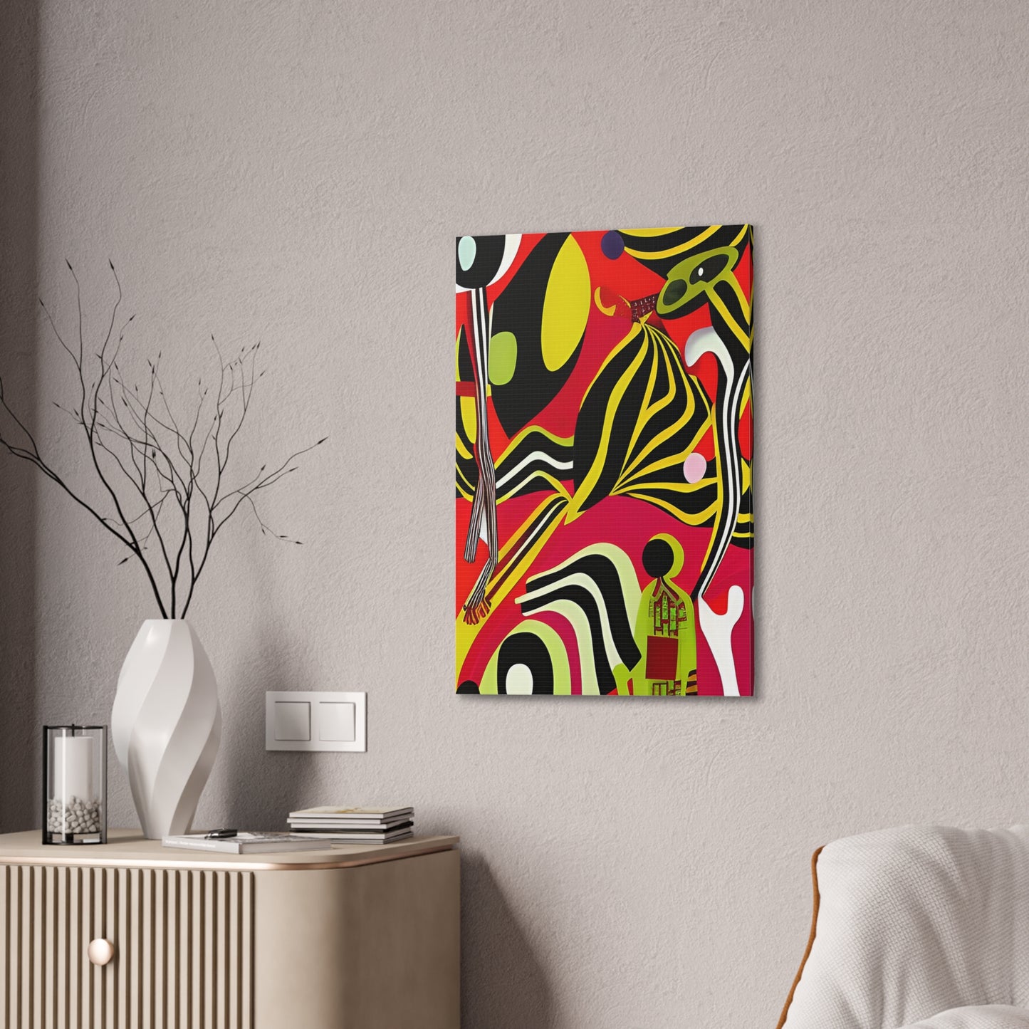 Ngoma Drift Stretched Canvas Wall Art
