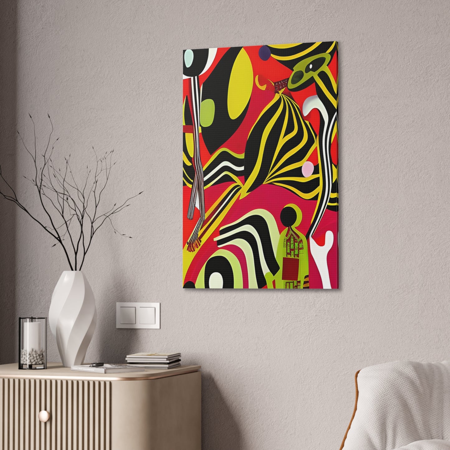 Ngoma Drift Stretched Canvas Wall Art