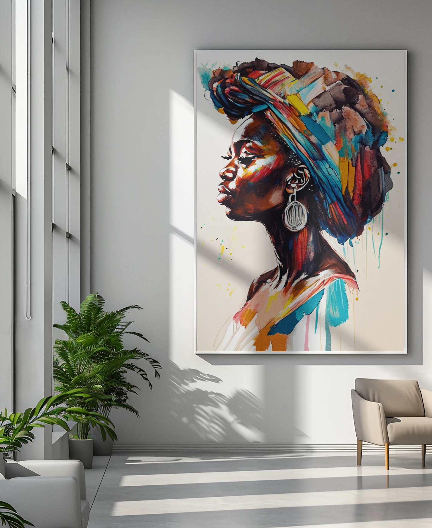 Nyoka Flame Framed Wall Art