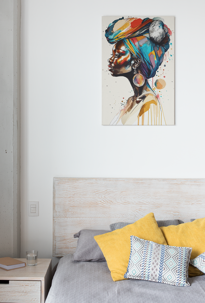 Afia Moon Stretched Canvas Wall Art