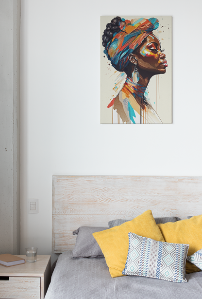 Indigo Spirit Stretched Canvas Wall Art
