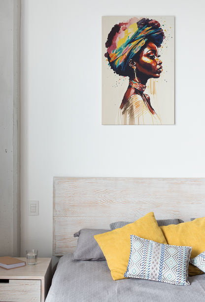 Zamani Bloom Stretched Canvas Wall Art