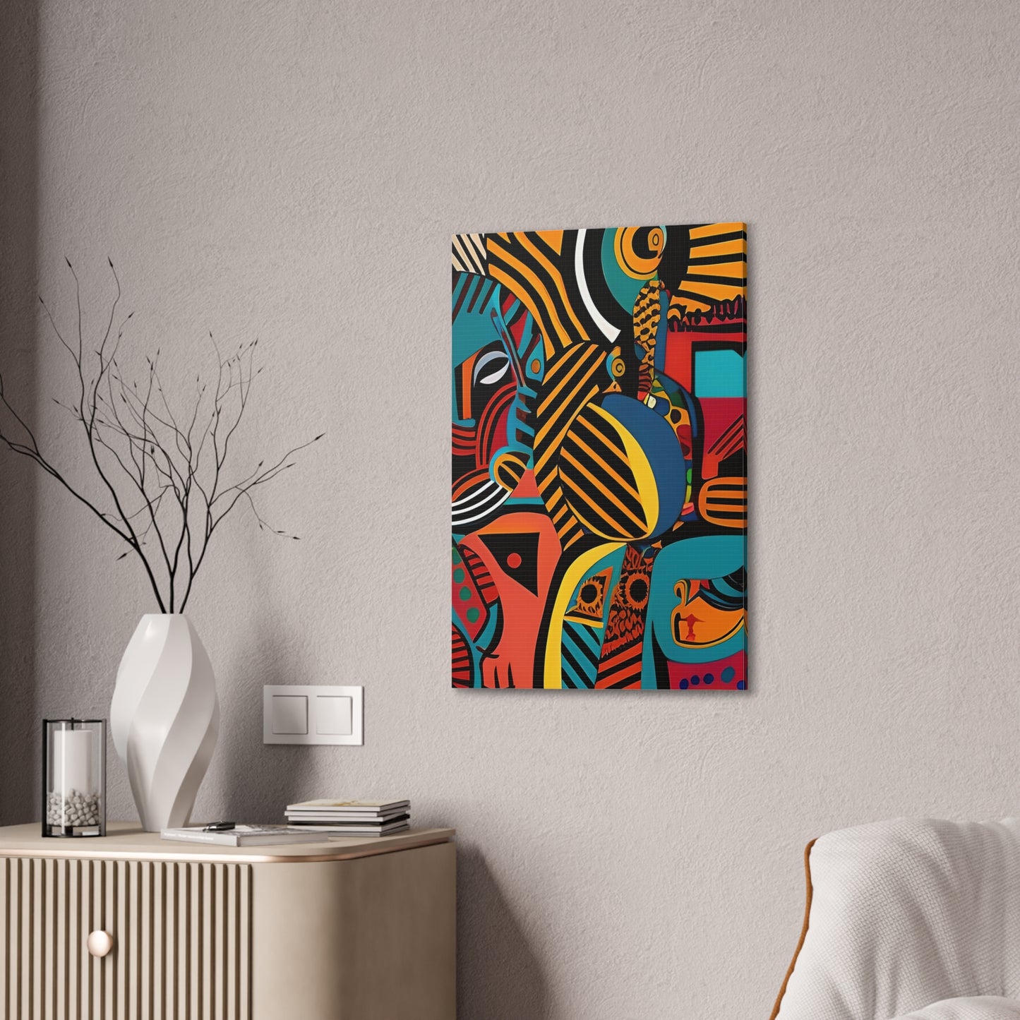 Sankofa Blaze Stretched Canvas Wall Art