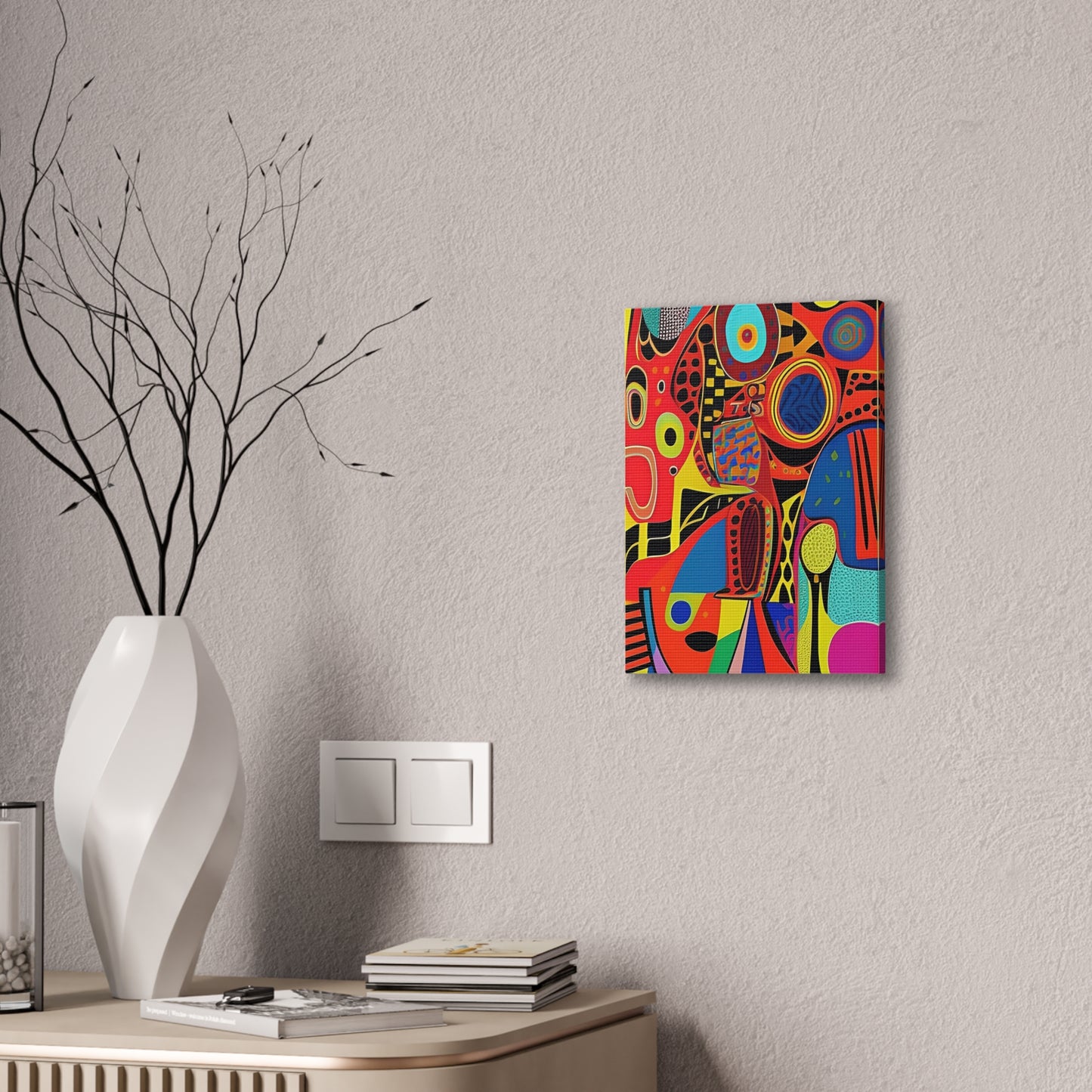Oba Vibration Stretched Canvas Wall Art