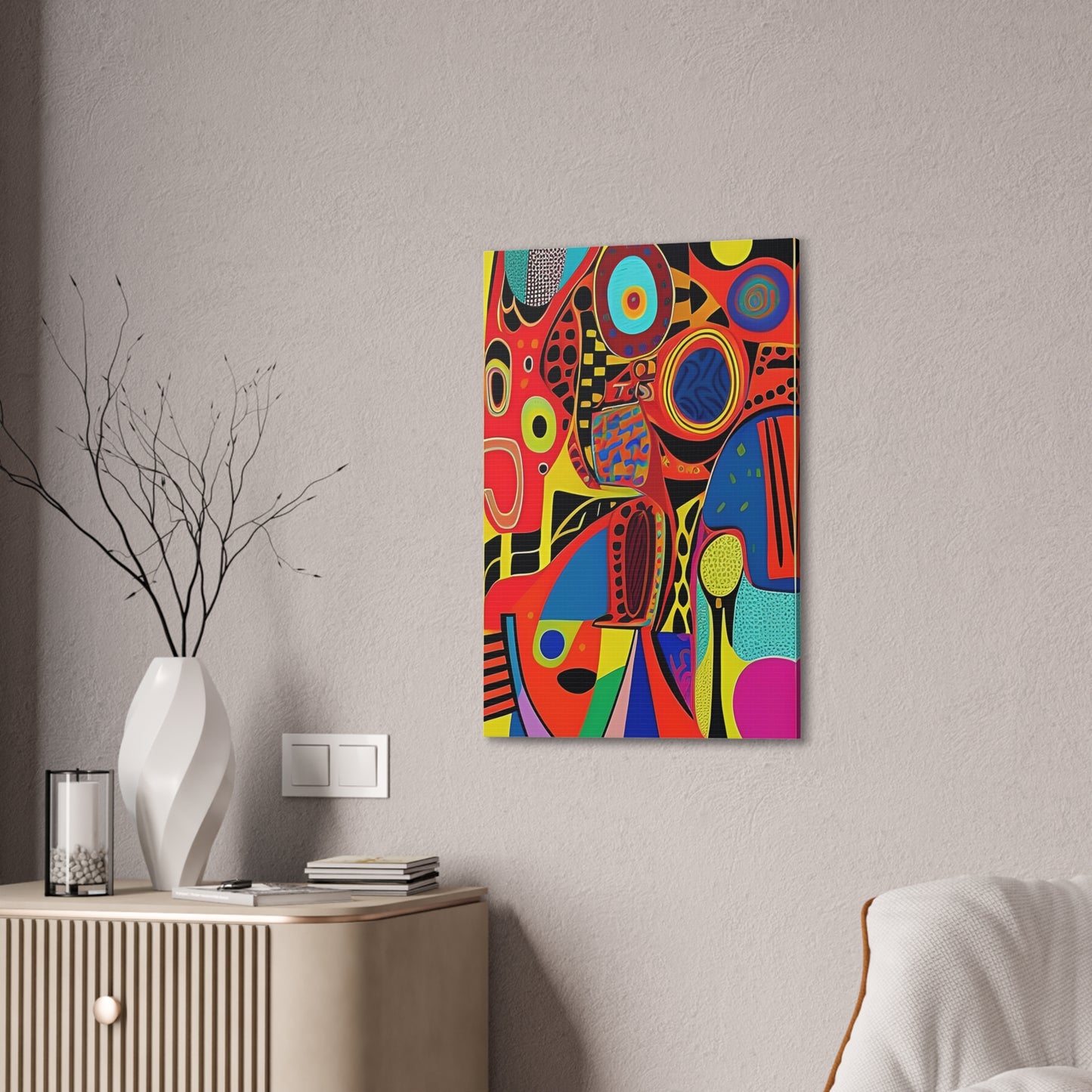 Oba Vibration Stretched Canvas Wall Art