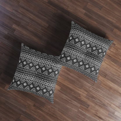Ebony Ascent Bohemian Tufted Floor Pillow