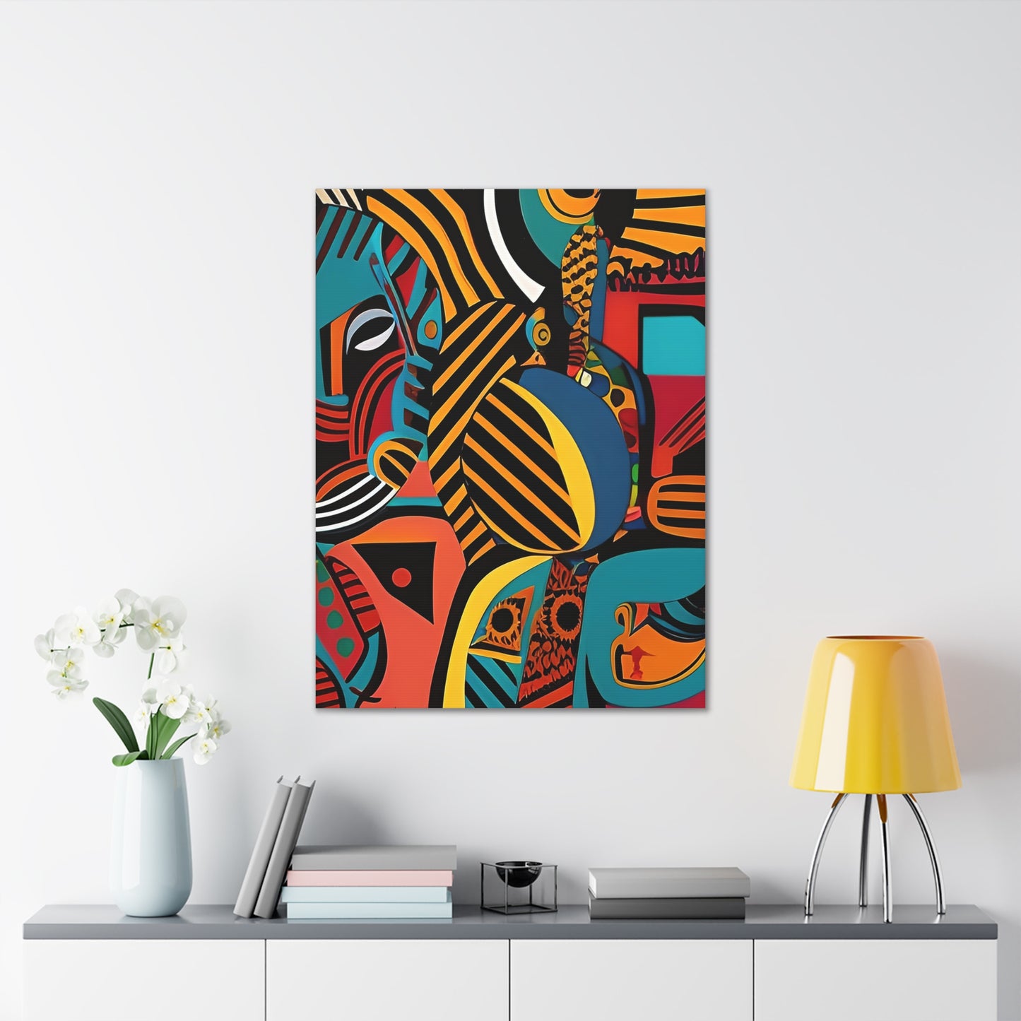 Sankofa Blaze Stretched Canvas Wall Art