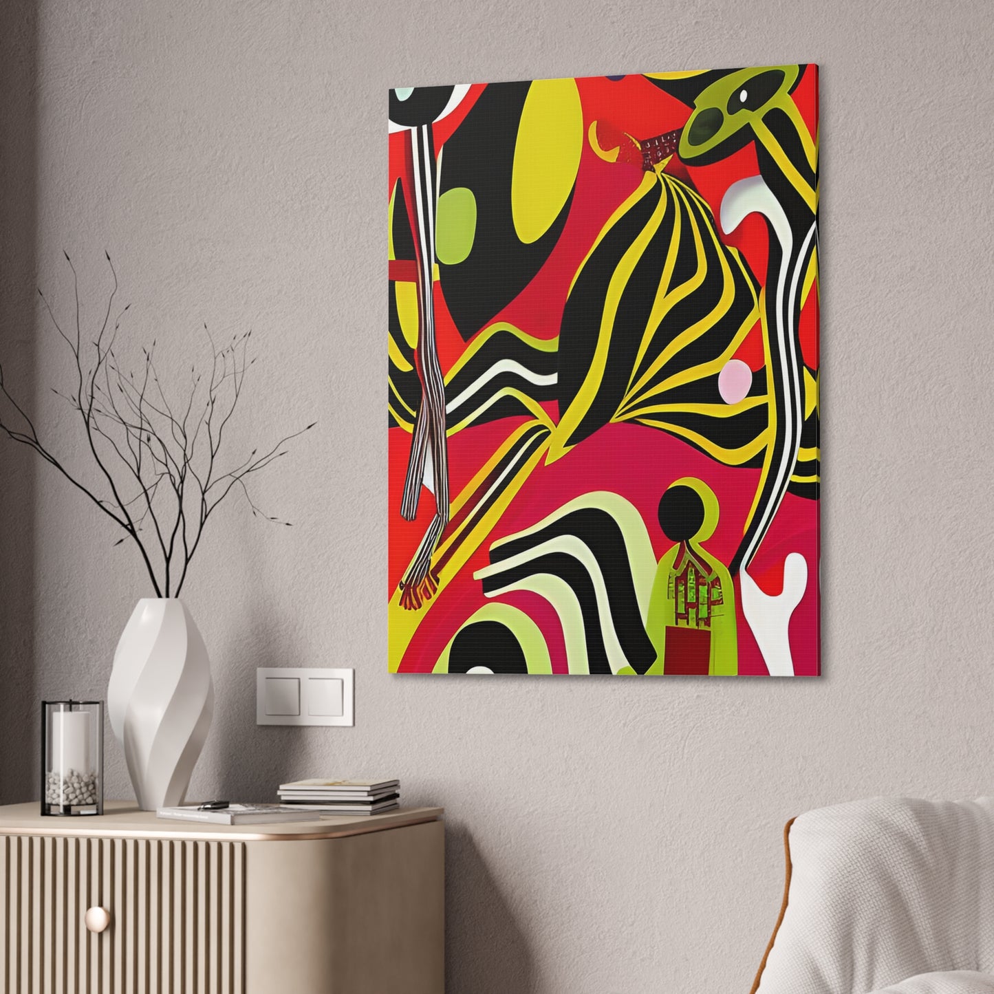 Ngoma Drift Stretched Canvas Wall Art