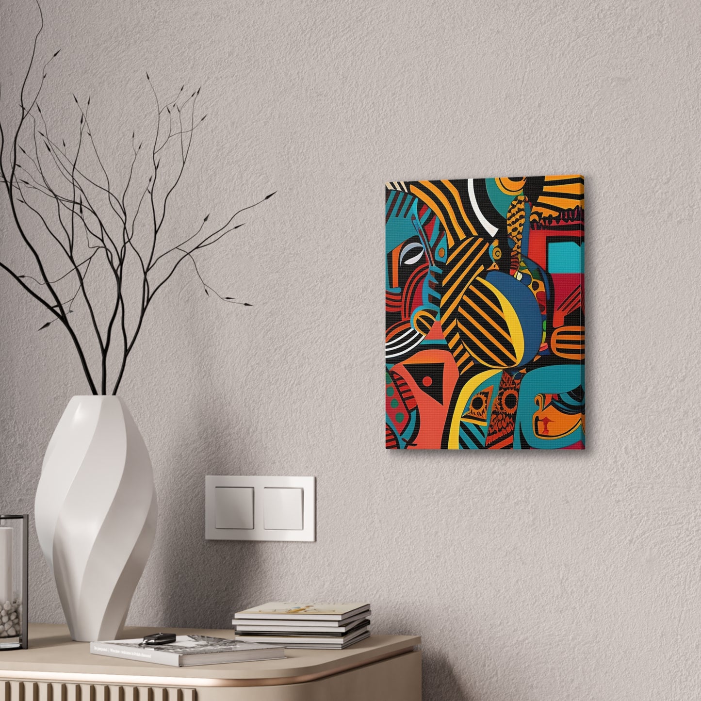 Sankofa Blaze Stretched Canvas Wall Art