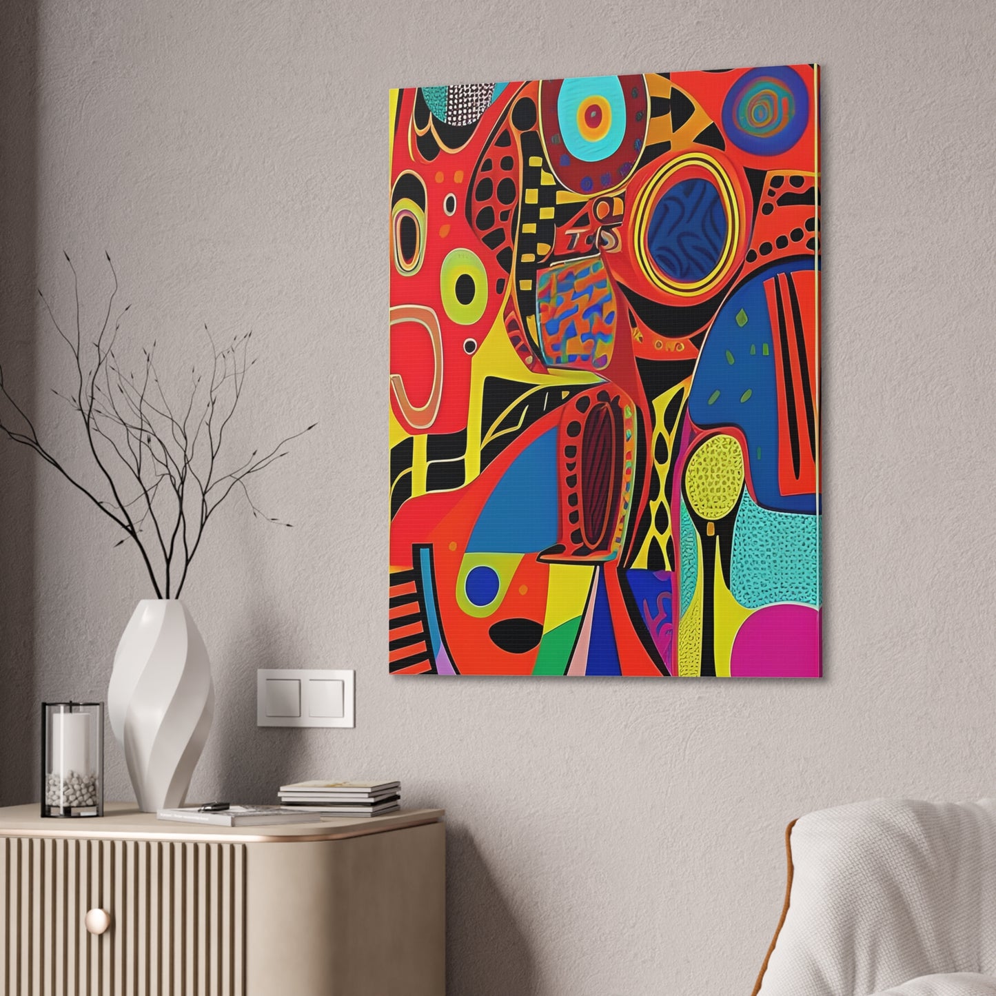 Oba Vibration Stretched Canvas Wall Art